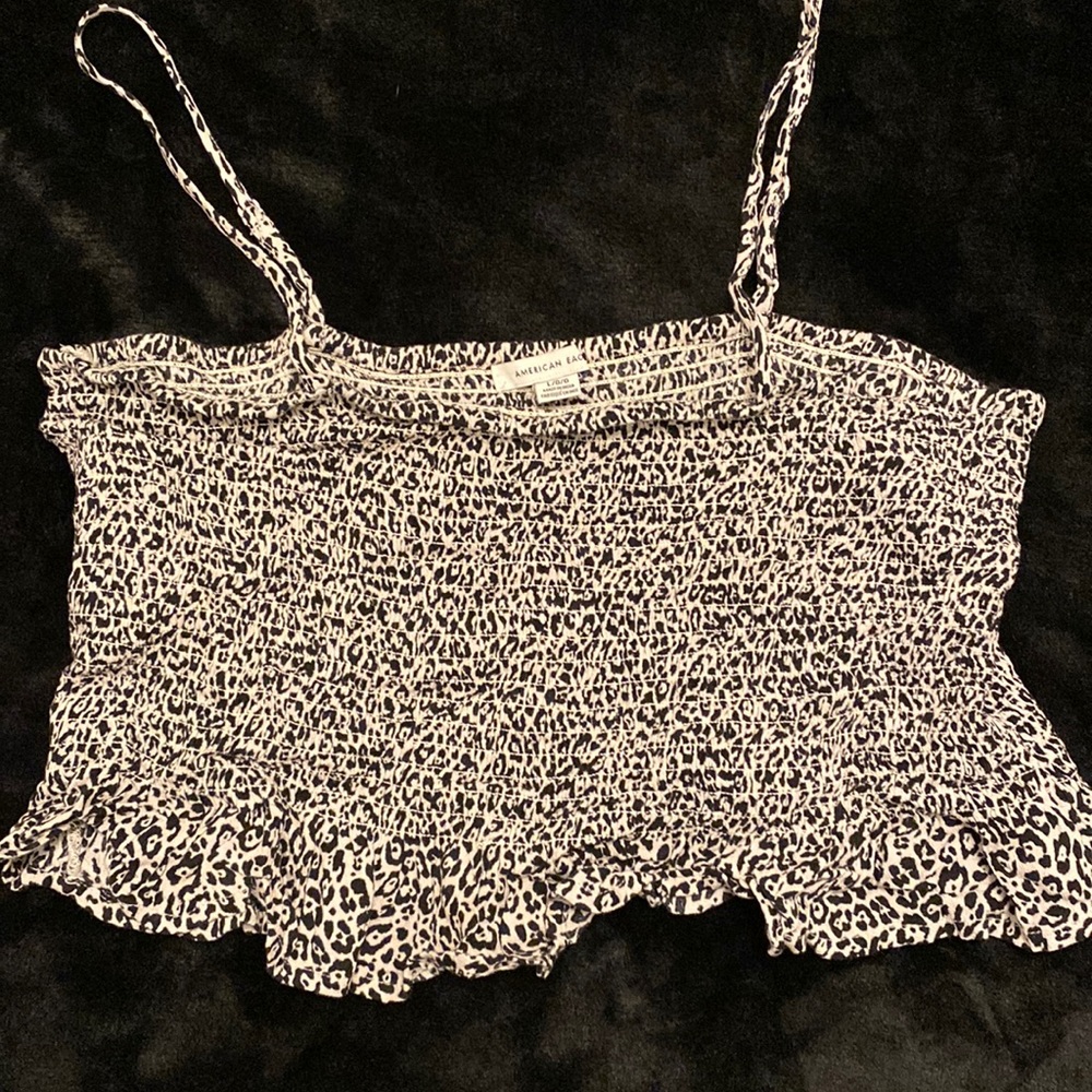 American Eagle Cheetah Crop Tank